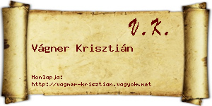 Vágner Krisztián névjegykártya